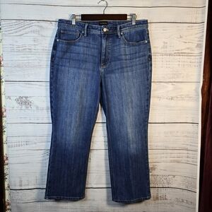 Talbots Demi Boot Crop Jeans Size 12 High Rise Cropped Bootcut Denim